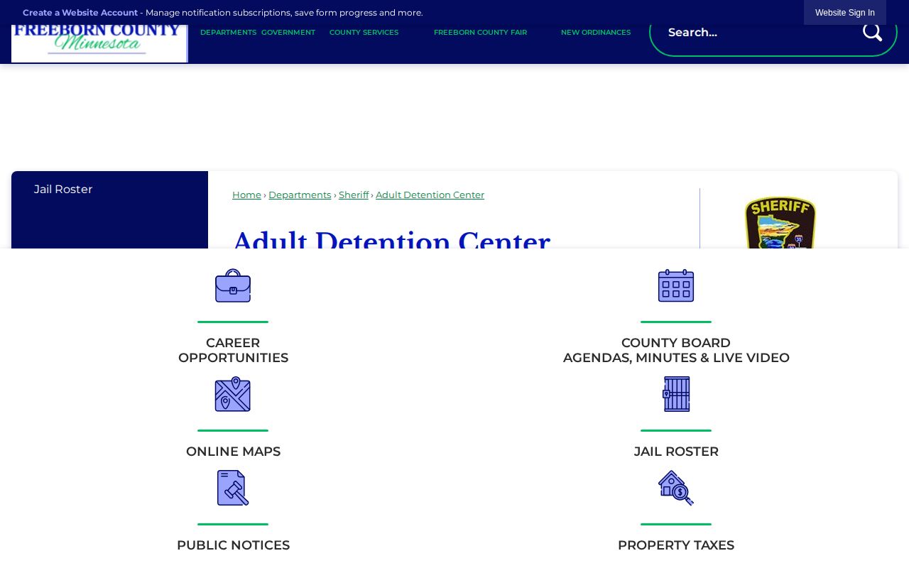 Freeborn County Adult Detention Center release information and facility contact page