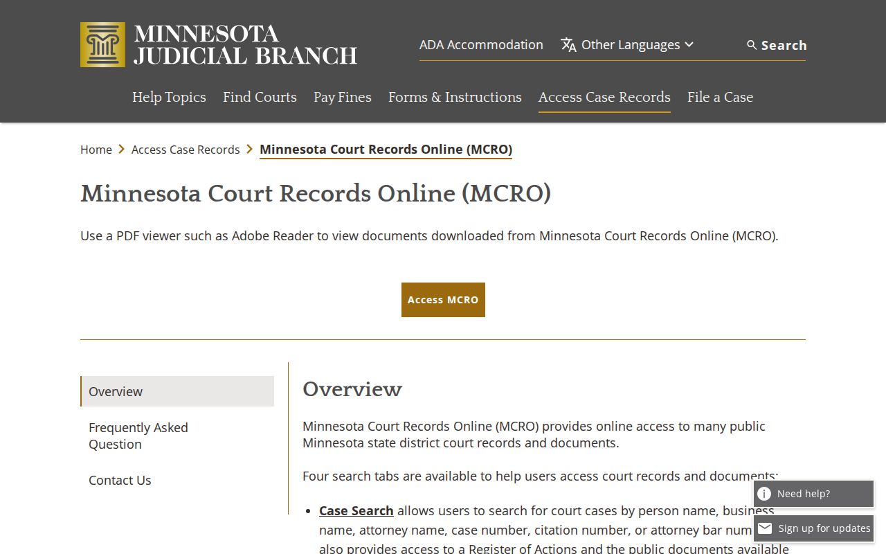 Minnesota court records search for a Freeborn County release case