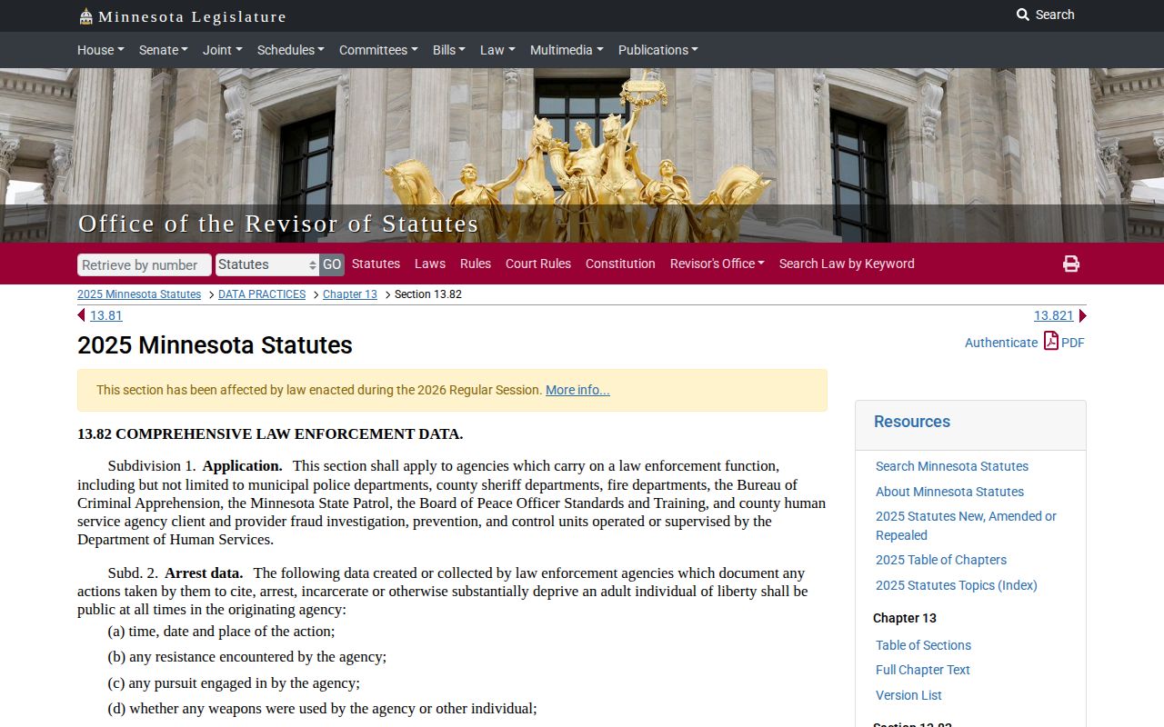 Minnesota statute governing Freeborn County release and transfer records