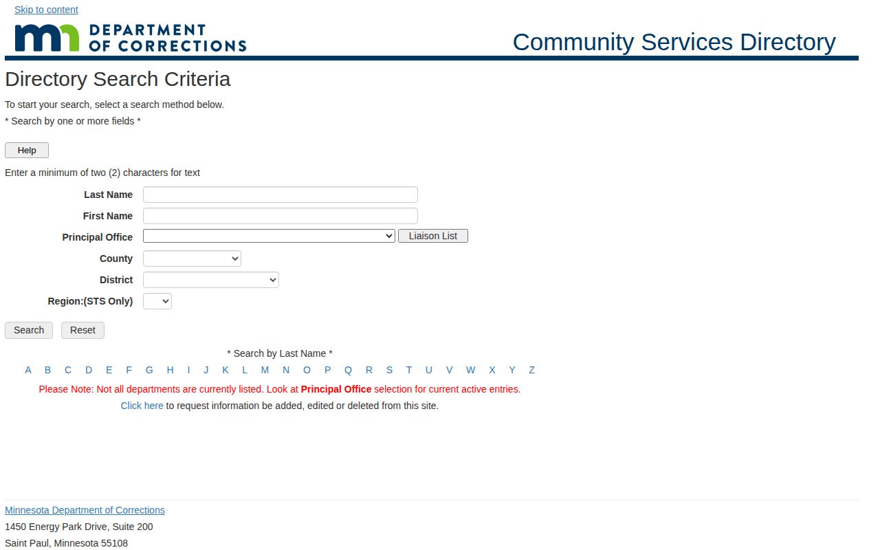 Freeborn County parole and probation Minnesota DOC supervision directory